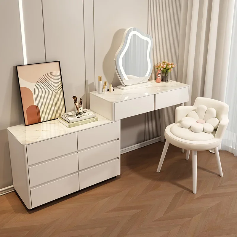 

White Nordic Dressing Table Cosmetic Closet Organizer Women Dressing Table Nightstands Tocador Maquillaje Salon Furniture