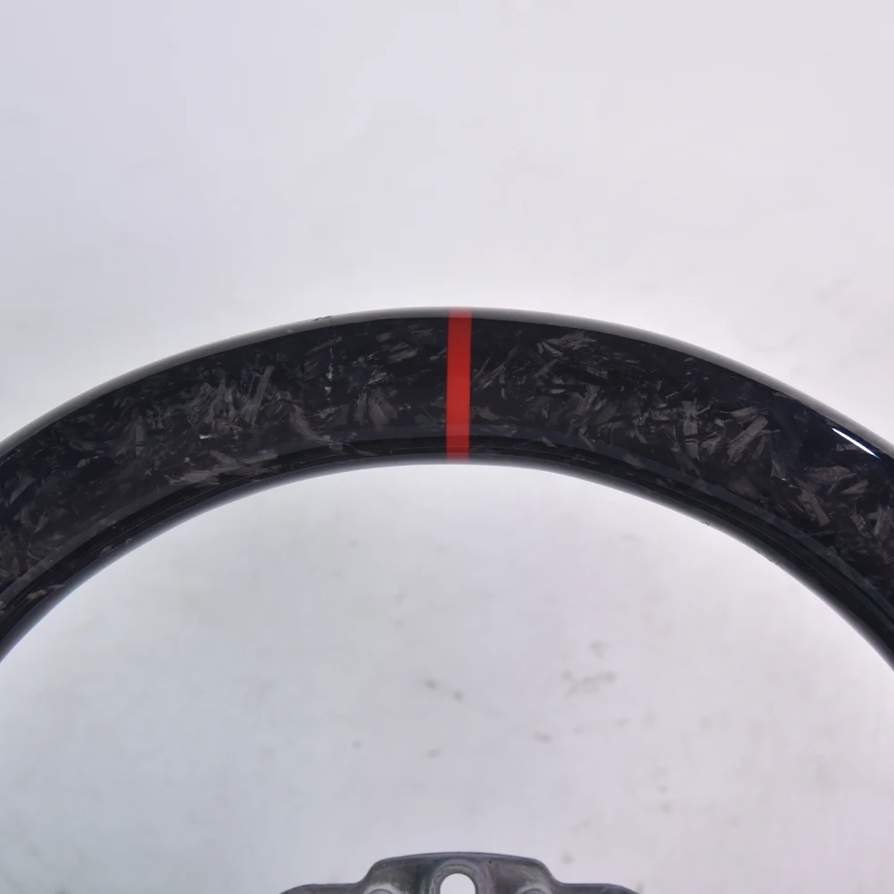 Modern Forged Carbon Fiber And Leather Sport Steering Wheel For BMW Mini F56 2022-2024