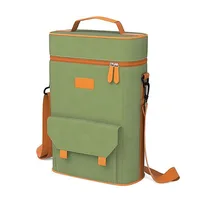 Bolsa de vino tinto, bolsa aislante refrigerada, bolsa de vino tinto impermeable portátil con bandolera plegable