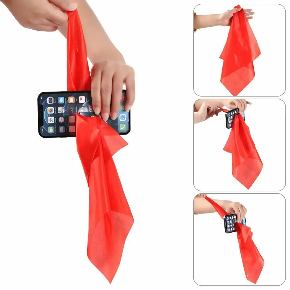 Silk Through Phone Magic Trick Toy Magic Performance Prop Close Up Magic Show Illusion Gimmick Magician Gift for Kid Adult Party