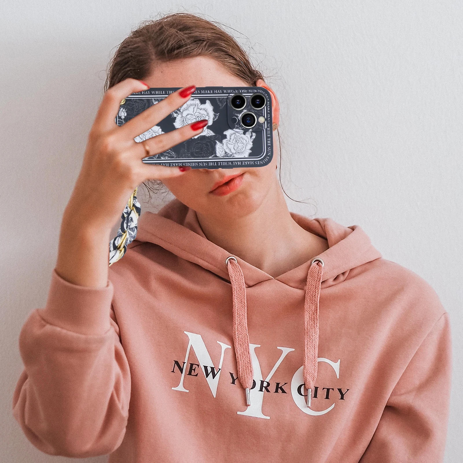 Designed for iPhone 14 Pro Max Case,Black Rose Pattern Silicone Shockproof iPhone 14 Pro Max Phone Case with [Soft Anti-Scratch