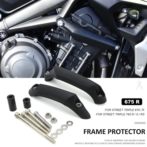Nuevo para STREET TRIPLE 675 675R almohadillas de tope marco deslizadores Protector contra caídas apto para Street Triple 765RS 765S 765R 765 R S RS