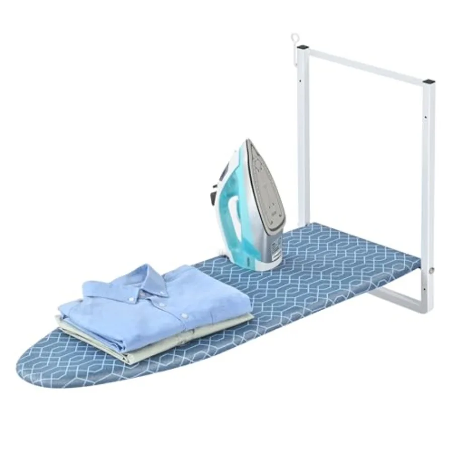 

KINGBOARD Wall Mounted Ironing Board with Iron Holder Compact Ironing Board for Small Spaces Foldable Iron Stand Heat Resistant
