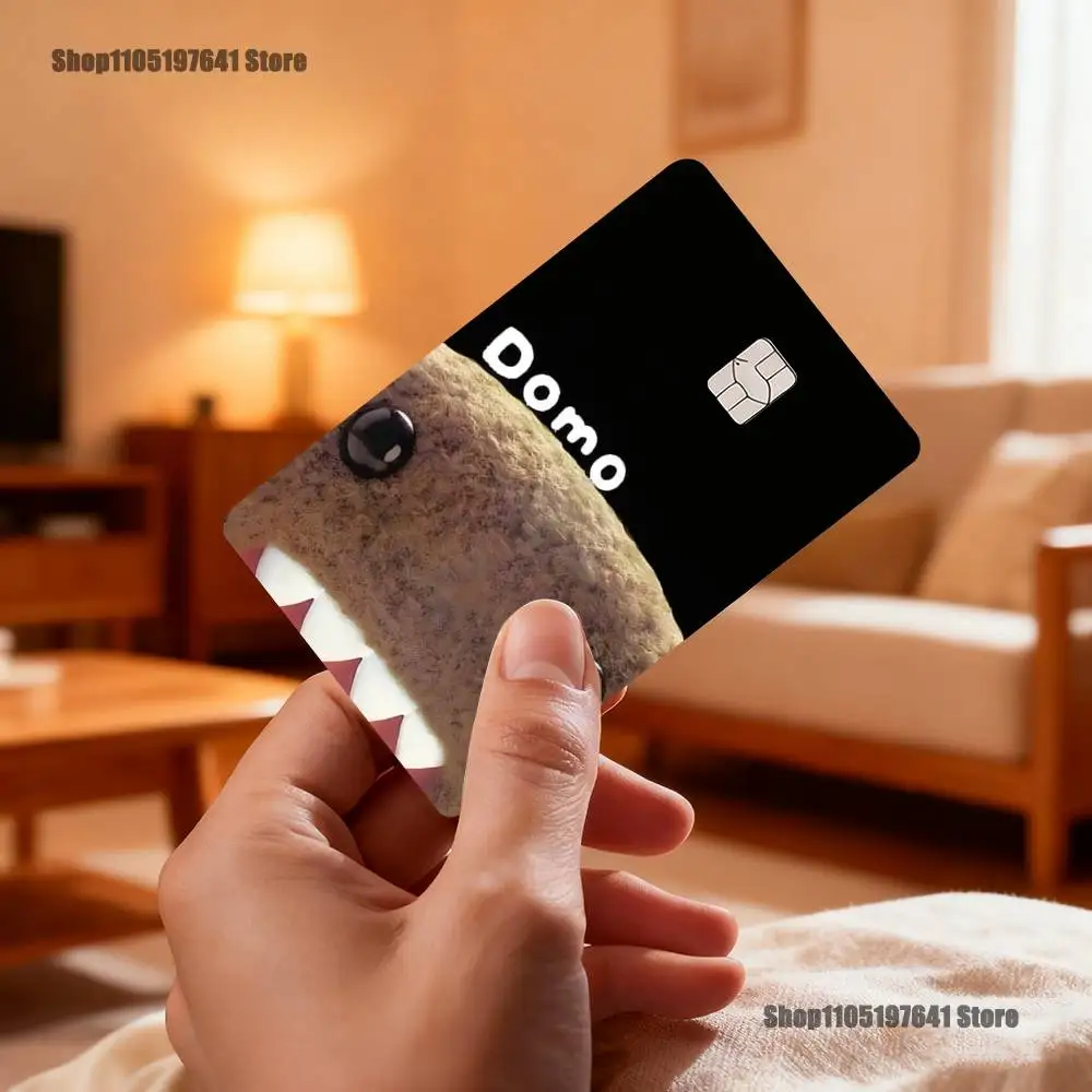 Cute D-Domo-kun_S Card Stickers Credit Visa Debit Bank Charge Card Bus Metro Waterproof Sticker Decal Decoration