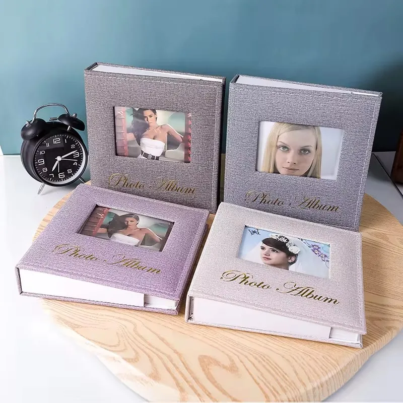 6 Inch Waterproof PU Cover Photo Album Rectangle Home Decoration Photo Album Wedding Photos Storage Book Loose-leaf Photo Album