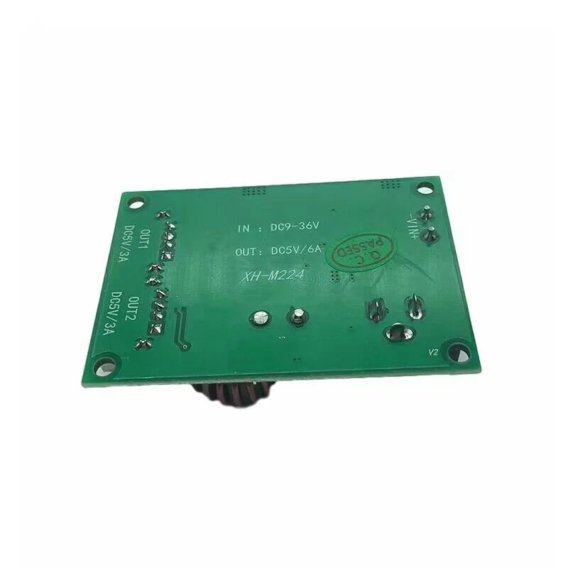 XH-M224 듀얼 USB 출력 모듈, 전압 조정기 모듈, 그린 PCB 듀얼 5V 3A 충전식 충전 보드 모듈, 5V 6A, 1 개