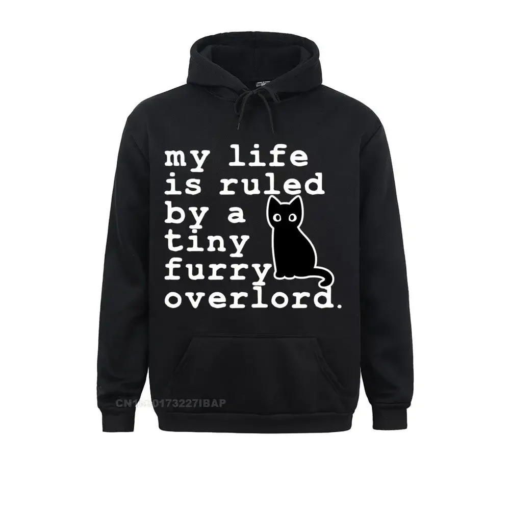 

My Life is Ruled by a Tiny Overlord Funny Cat Vintage Pullover Hoodie Funny Men Sweatshirts Normcore Hoodies Manga Clothes