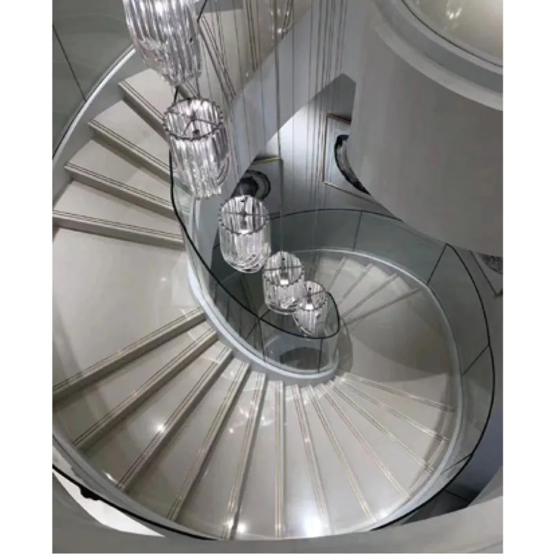 custom.Customized stainless steel column handrails shopping mall stairs glass railing accessories balcony engineering brid