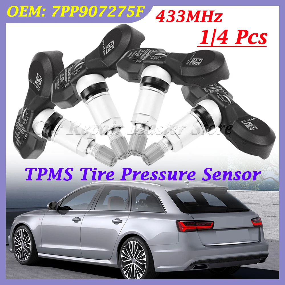 1/4pcs New Tire Pressure Sensor For 2009 - 2013 For Porsche Panamera 970 7PP907275F 433MHz TPMS Sensor Tire Pressure Monitor