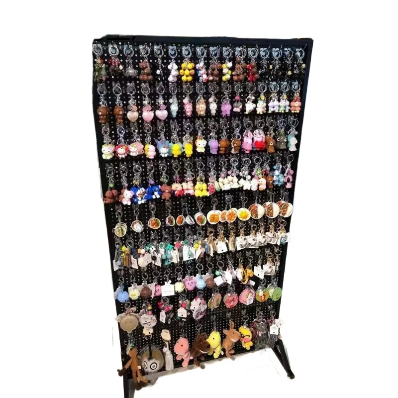 

Floor rack, mobile storage rack, street stall headgear display rack