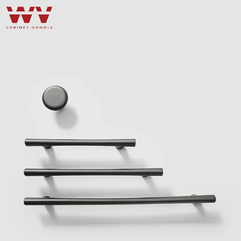 

YM Gold Kitchen Cabinet Cupboard Handle Brushed Kitchen Cabinet Door Black Knob Furniture Drawer Hardware Pulls T Bar Handle