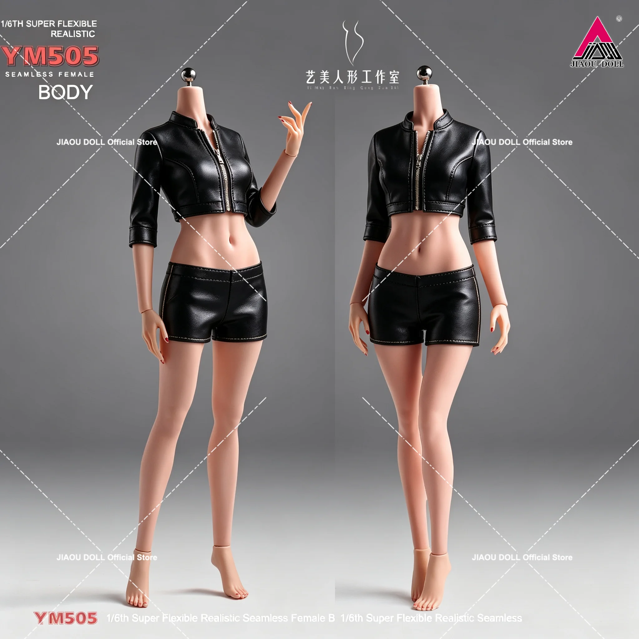 

Makeup ver. YM505 1/6 Scale Female Seamless Body Super Flexible Fitness Silicone 12'' Action Figure Body