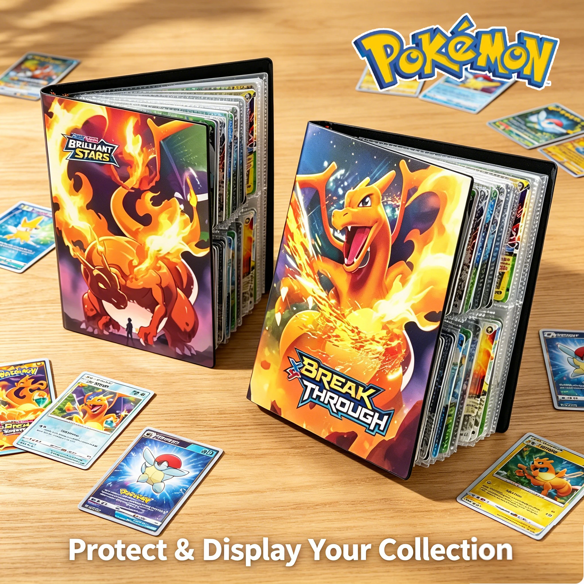 

HOT 240PCS Pok é mon Cards Album Book Pokemon Game Charizard Card Album VMAX GX EX Holder Collection Binder Folder Kids Toy Gift