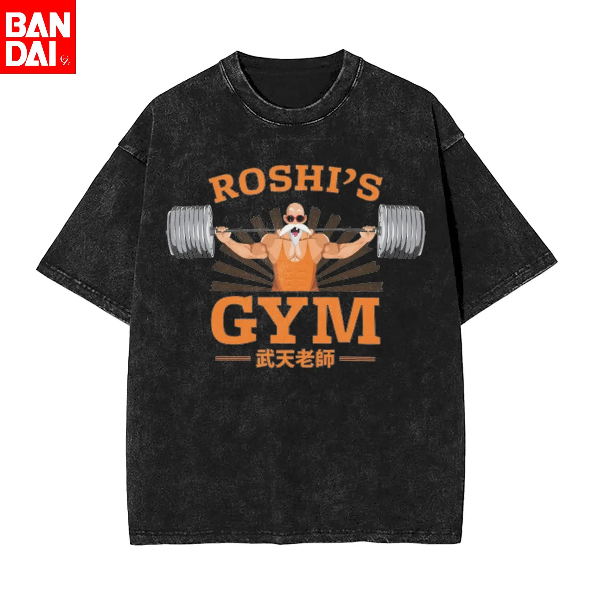

Dragon Ball Kid Goku Flame Energy & goku Kanji Vintage Wash Print T Shirt Men 2026 Summer Black Oversized Tee Anime