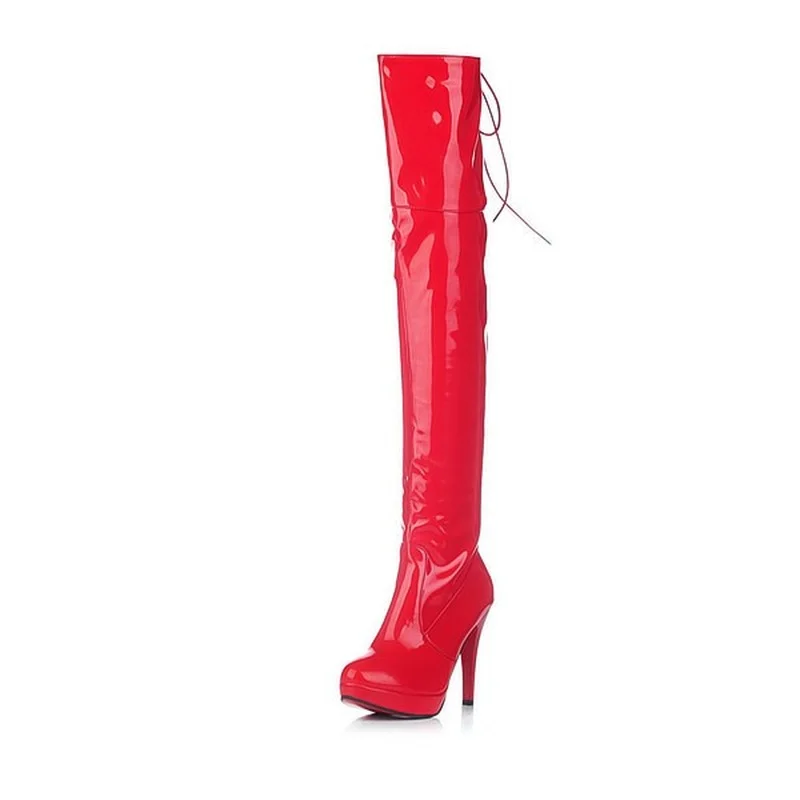 

New Women Shoes Winter Thigh High Boots Over-the-knee Heels Zapatos De Mujer