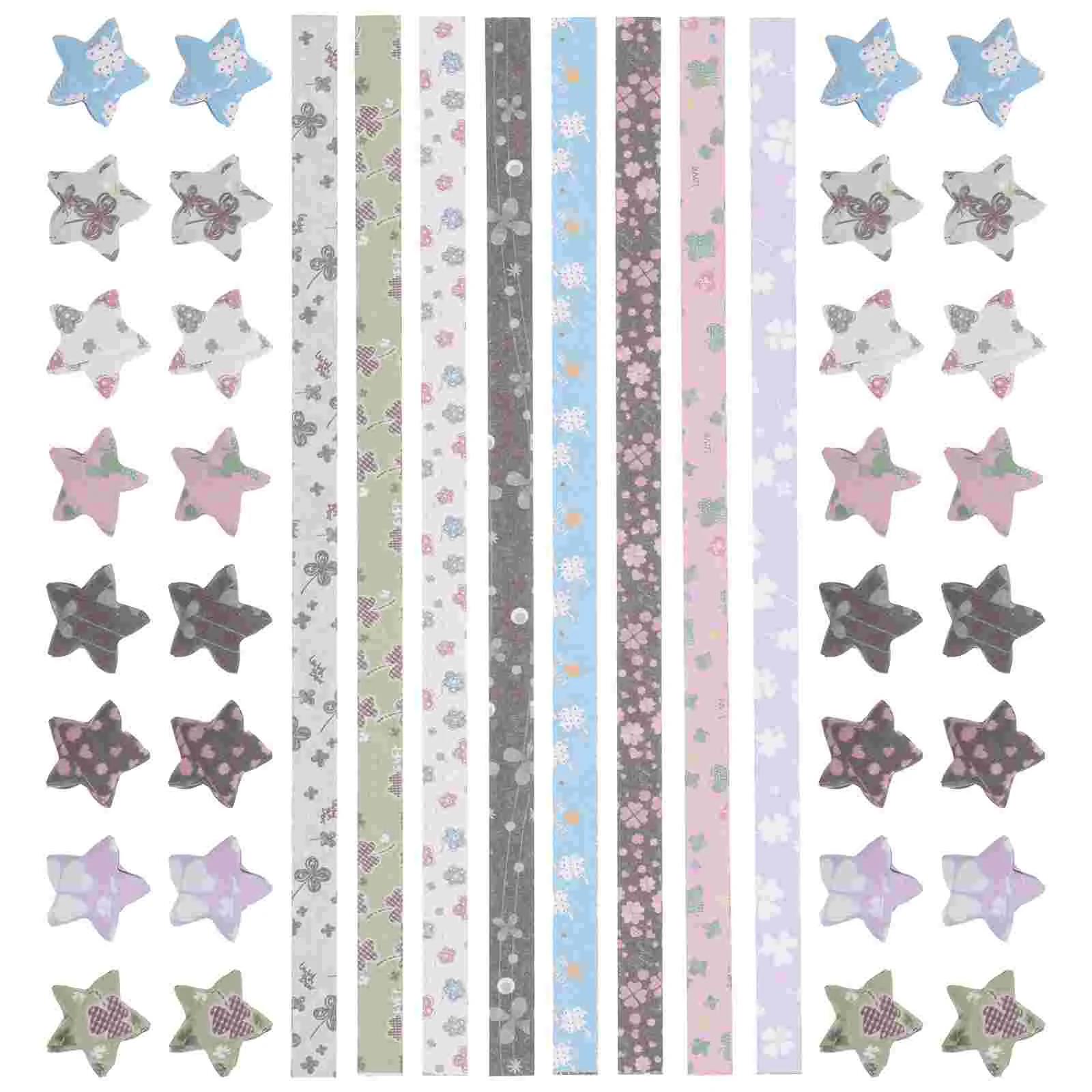 540 Pcs DIY Star Strip Origami Paper Strips Festival Folding Stars Decorative Kids