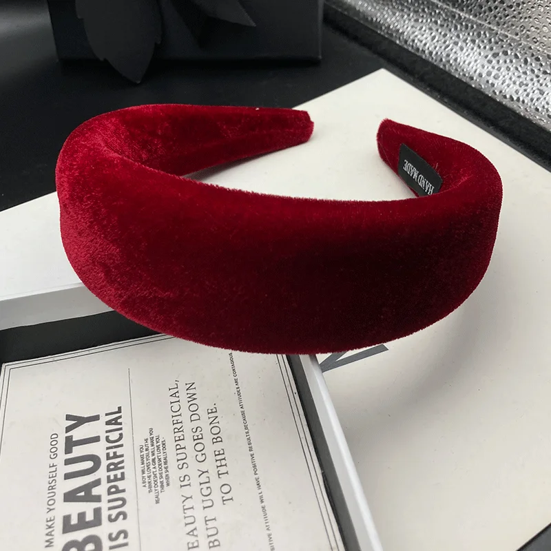 Neue Wildleder-Haarspange für Frauen mit hohem Haaransatz und Haarband-Accessoires für Haarkompression im Freien und Gesichtsreinigung. – Detail 6