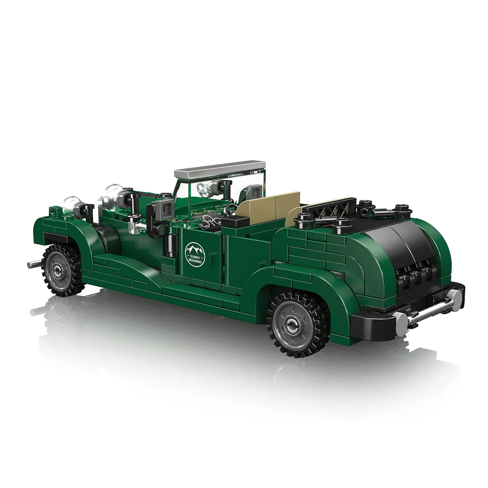 Mould King 27105 4-litrowy Superyczny Luksusowy Samochód Klocki Konstrukcyjne Mini Vintage Car Klasyczny Retro Model Pojazdu Kolekcjonerska Zabawka Idealny Prezent