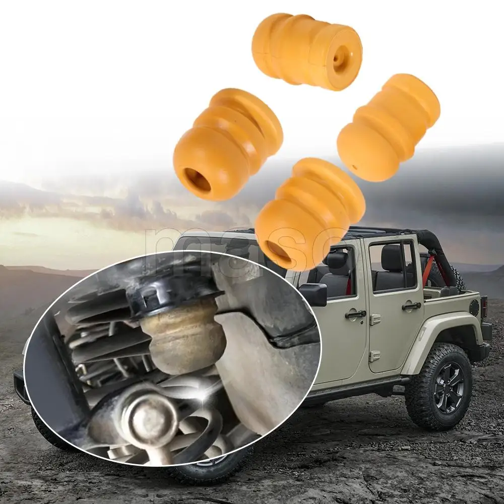 

4pcs Suspension Bump Stop Jounce Bumpers Front and Rear 52060428AB 52060423AB For Jeep Wrangler JK JKU 2007-2018