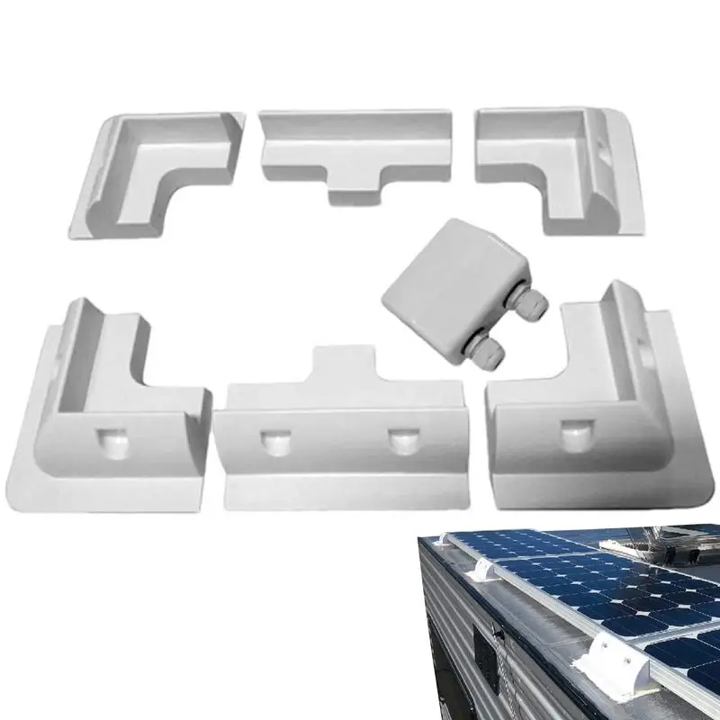 Solar Roof Mount Kit Drill-Free Corner Solar Bracket Kit Brackets Enhanced Heat Dissipation No Punching Shed Bracket Kit For RVs