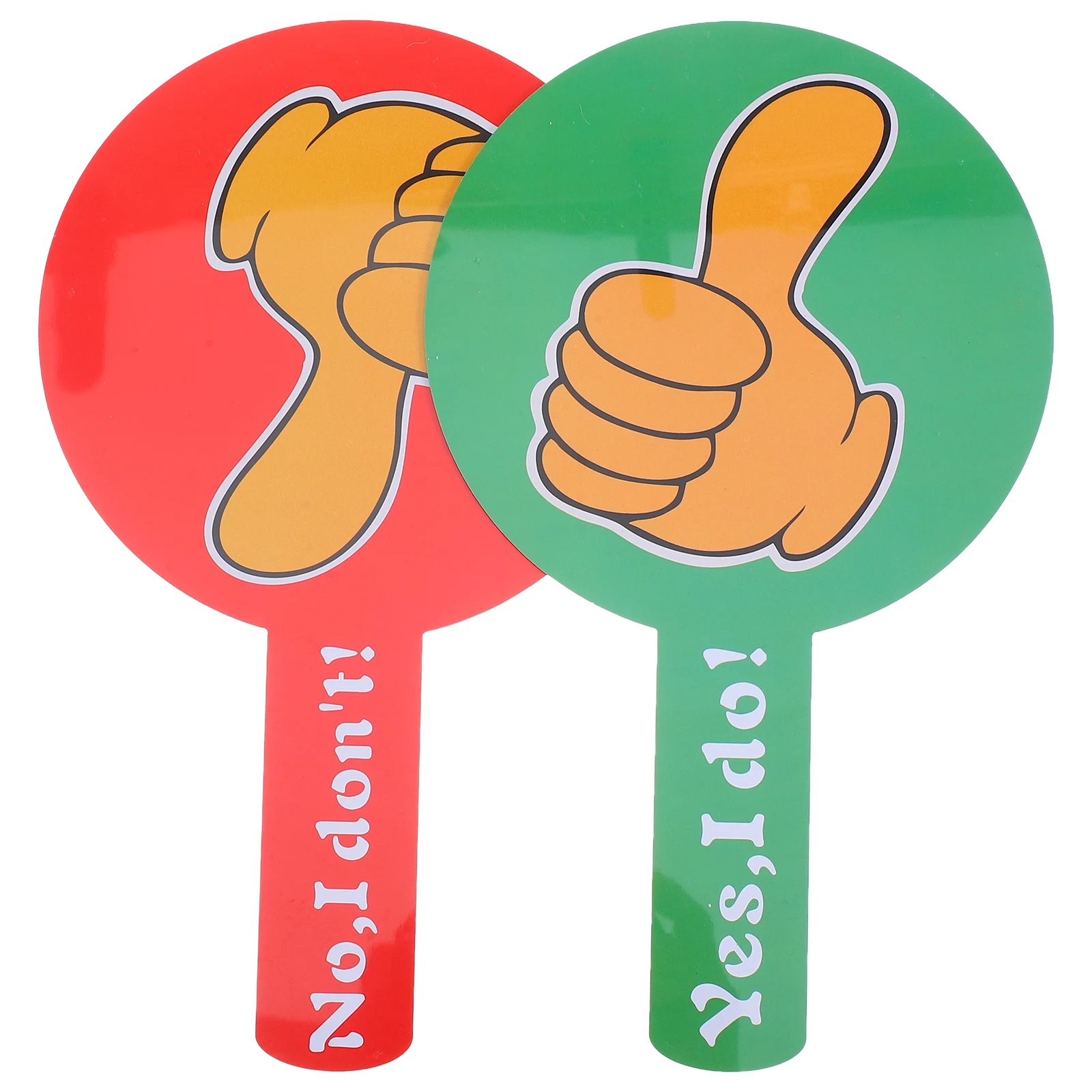 

2pcs Double Sided Red Green Classroom Response Paddles Reusable Voting Judging Tools For Teacher Event Education