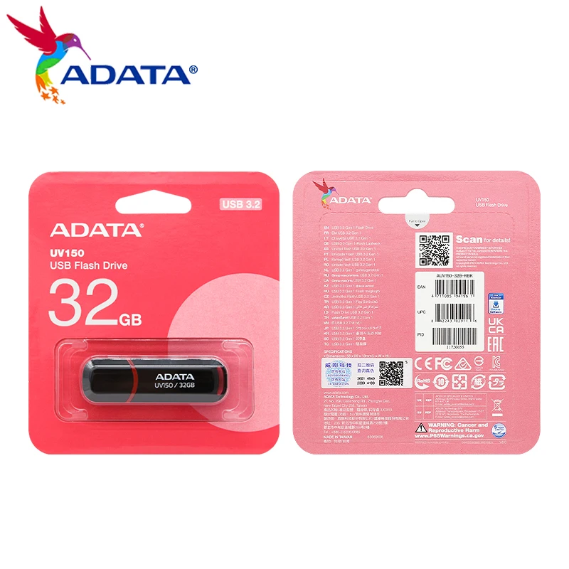 USB 3.2 ADATA UC310 محرك فلاش USB 32GB 64GB بندريف عالية السرعة الأصلي صغير U عصا الذاكرة المحمولة عصا القلم محرك