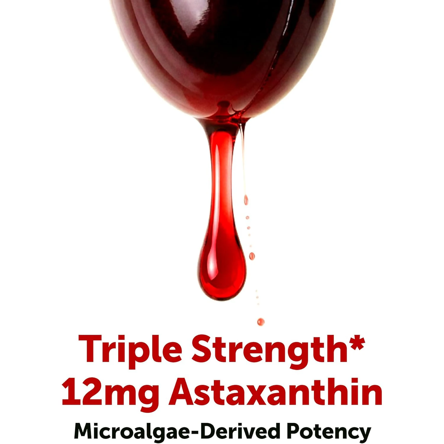 Astaxanthin 12mg Antioxidant Supplement Softgels for Women Men, Premium Triple Strength Formula | Non-GMO, Gluten Free, No Soy