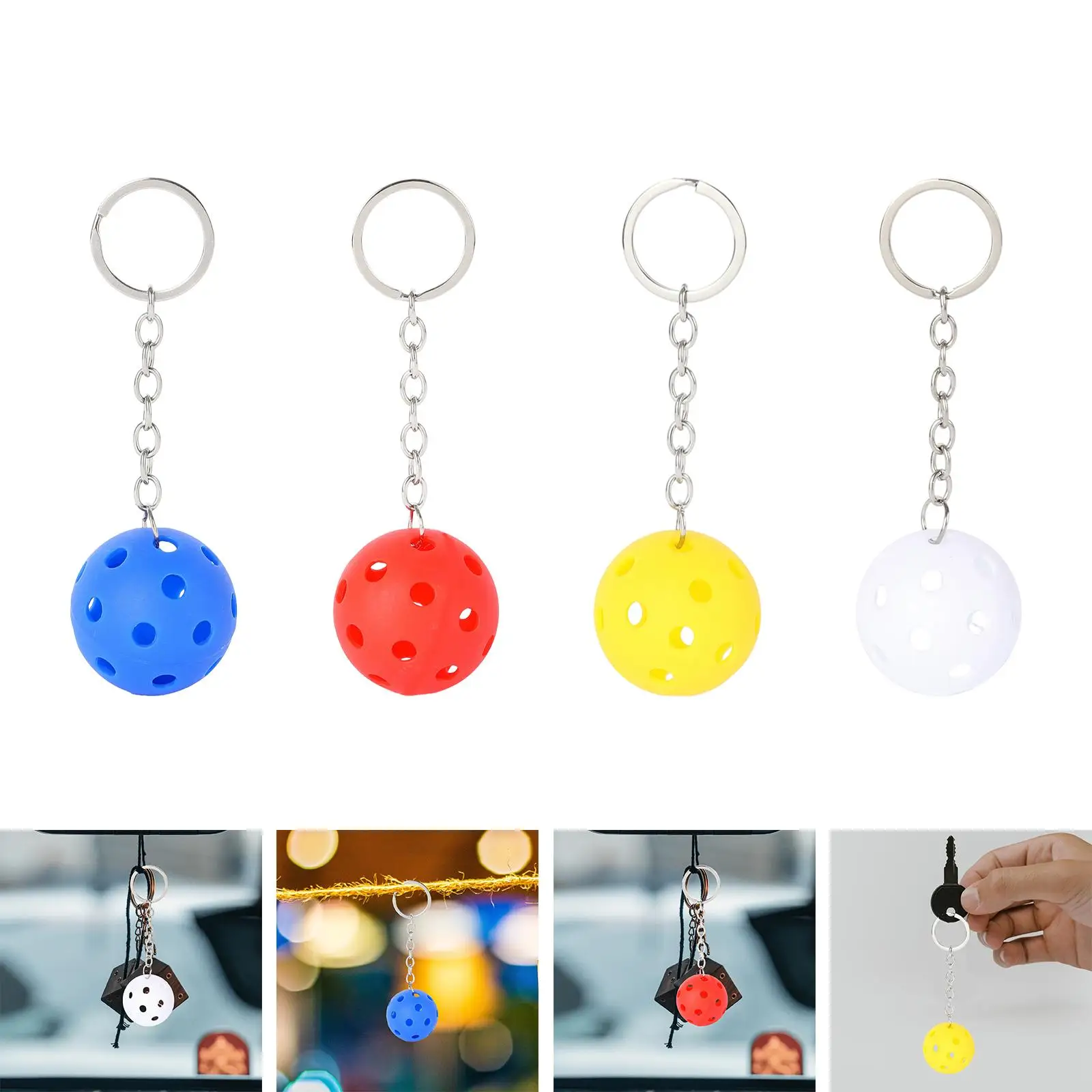Pickleballr กระเป๋าจี้พวงกุญแจรถ Bling กระเป๋าสตางค์แบบพกพาที่ใส่กุญแจ Pickleball
