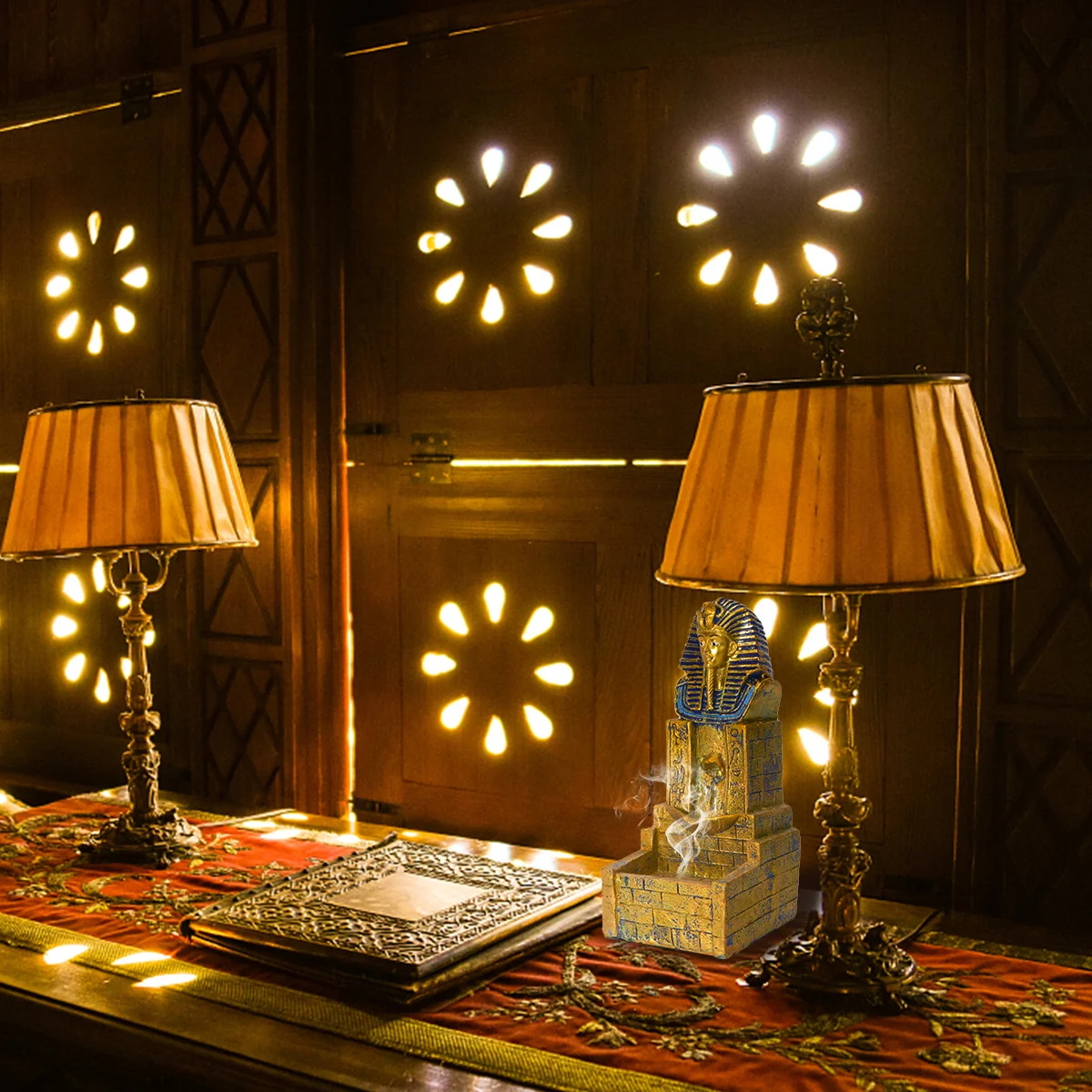 

1Pcs Backflow Incense Burner Resin Buddha Statue Censer Aroma Therapy Holder for Spa Sauna Meditation Relaxation Gift