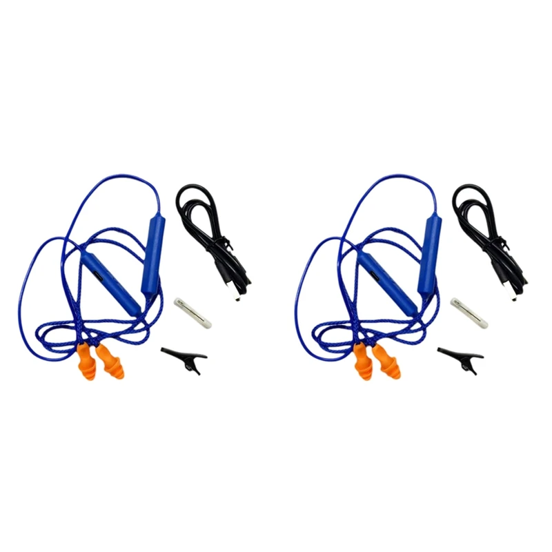 B63B-2X Ear Plugs Bluetooth Earphone For Work, Noise Suppression, Hearing Protection,Construction Sites, Noisy Places Blue