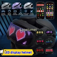 2025 Adjustable Bike Helmet with Taillight Bicycle MTB Cycling Small Helmets LED Display Screen Smart Control Bluetooth Editor