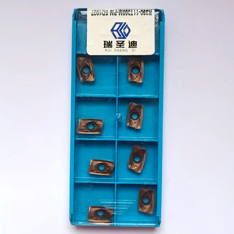 R290-12T308M-PM R390-11T308M-PM Coated Indexable Tungsten Carbide Milling Insert For CNC Face & Side Milling Metal Machining