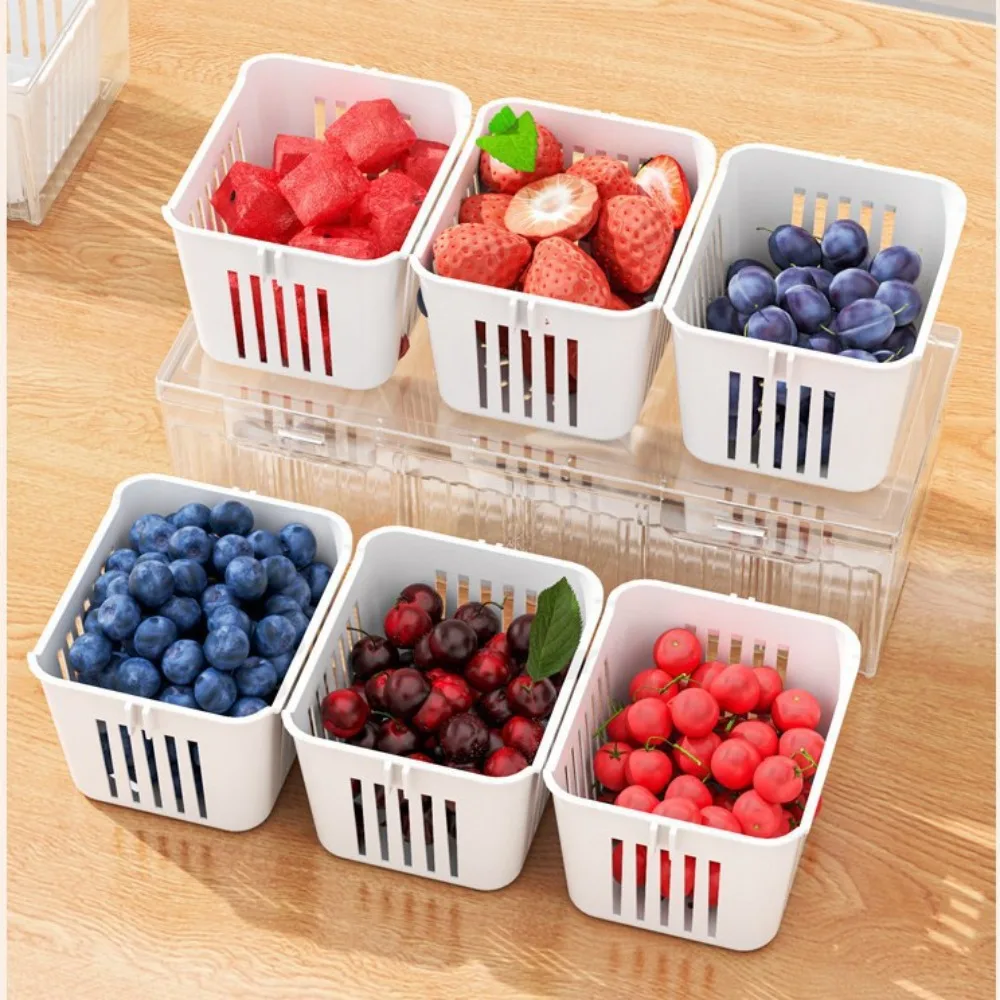 

Transparent Square Food Storage Container Set With Compartments Refrigerator Salad Fruit Vegetable Bento Lunch Box