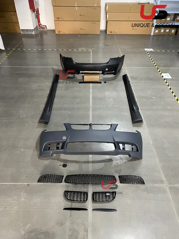 

Auto Car Parts M3 Style for 3 Series2005-2008 E90 M3 PP Bumper Body Kits Side Skirts Exhaust Pipe and Hood Fender