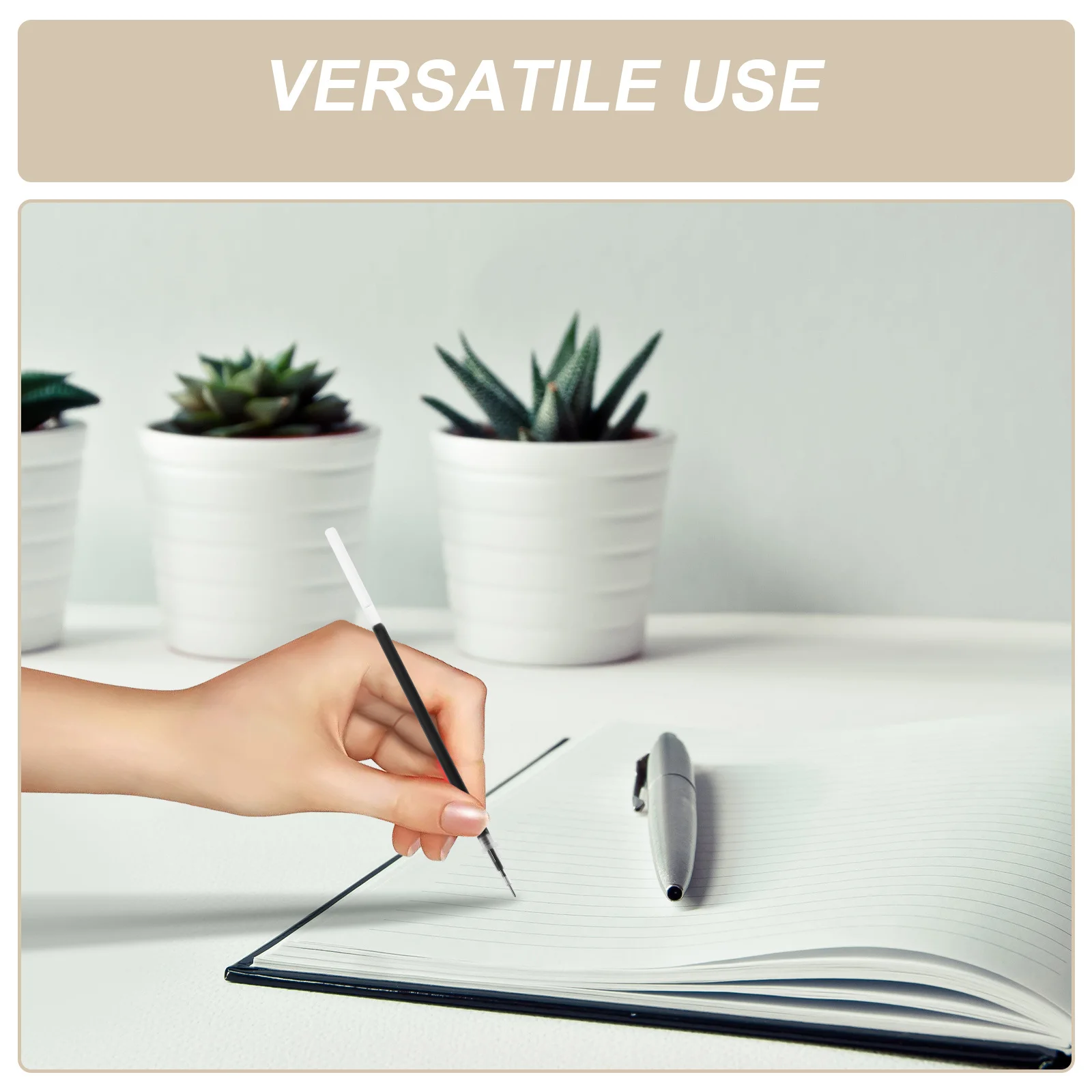 100Pcs 0.5mm Black Pen Refills Smooth Quick Dry Ink for Students Office Exams Signatures Pen Refill Black Pens Refills