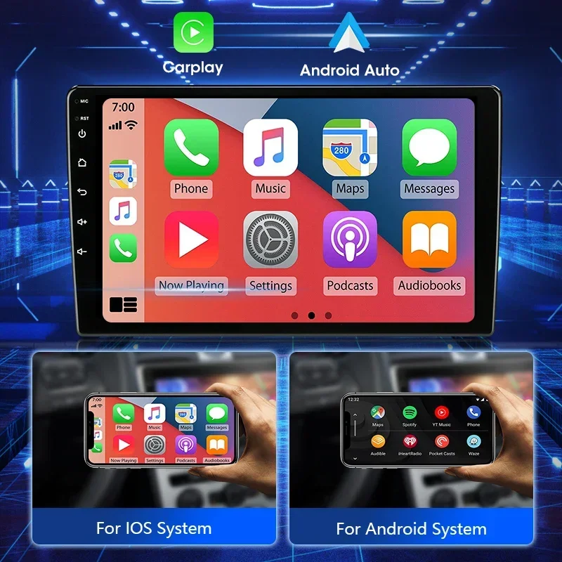 Android 12 Carplay Auto 4G Car Radio For Hyundai i10 2007-2013 2 Din Stereo Multimedia Video Player GPS Navigation Head Unit DVD