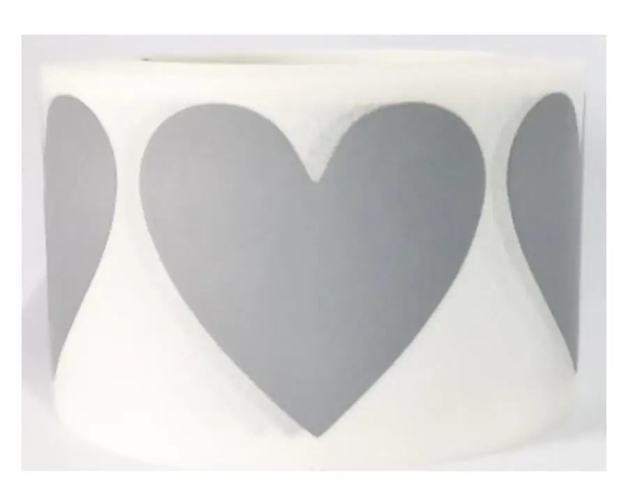 300pcs 30X35mm 5 colors Scratch Off Stickers Heart Shape Labels sticker DIY handmade for game Scratch Sticker Labels stationer