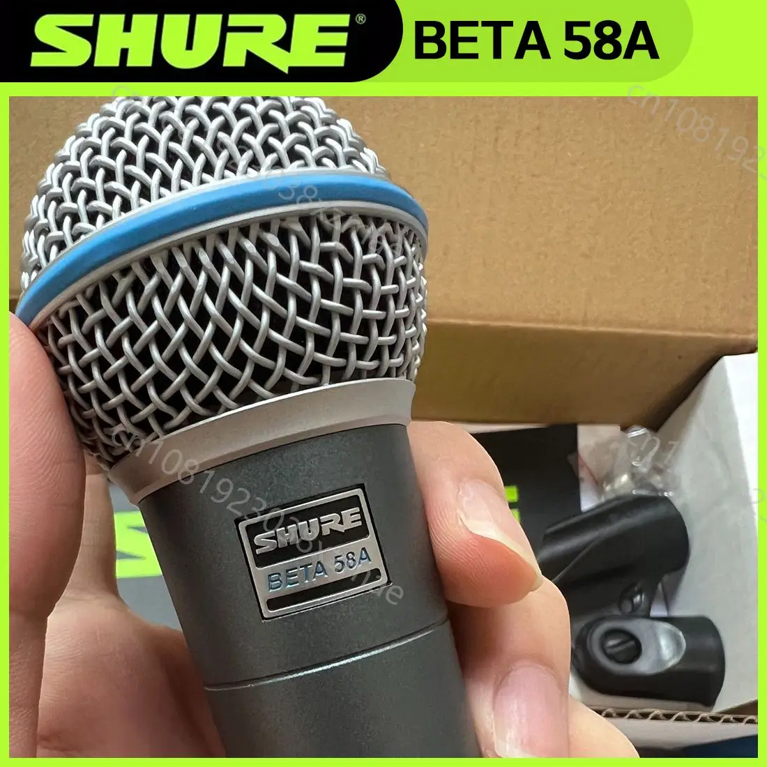 Shure BETA 58A Microfone com Fio, Microfone Portátil Dinâmico para Performance, Vocais de Festa ao Vivo, Karaoke Stage Mic, Drop Shipping