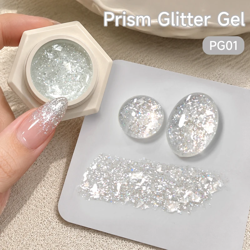 UR SUGAR 5ml Prism Glitter Gel Reflective Flakes Shell Heart Butterfly Sequin Nail Gel Manicure Soak Off UV LED Gel Polish