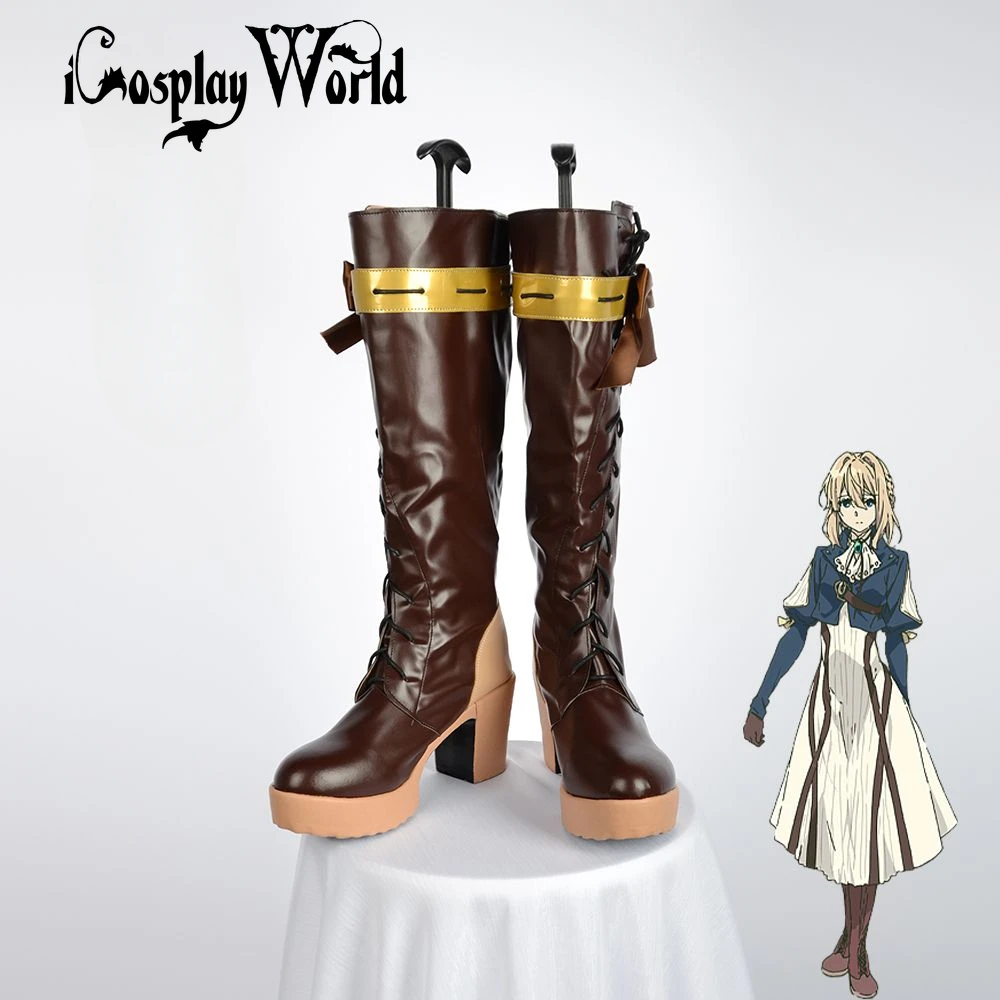 Violet Evergarden Violet Cosplay Boots Comic Anime Halloween Party Game Cosplay Shoes Prop