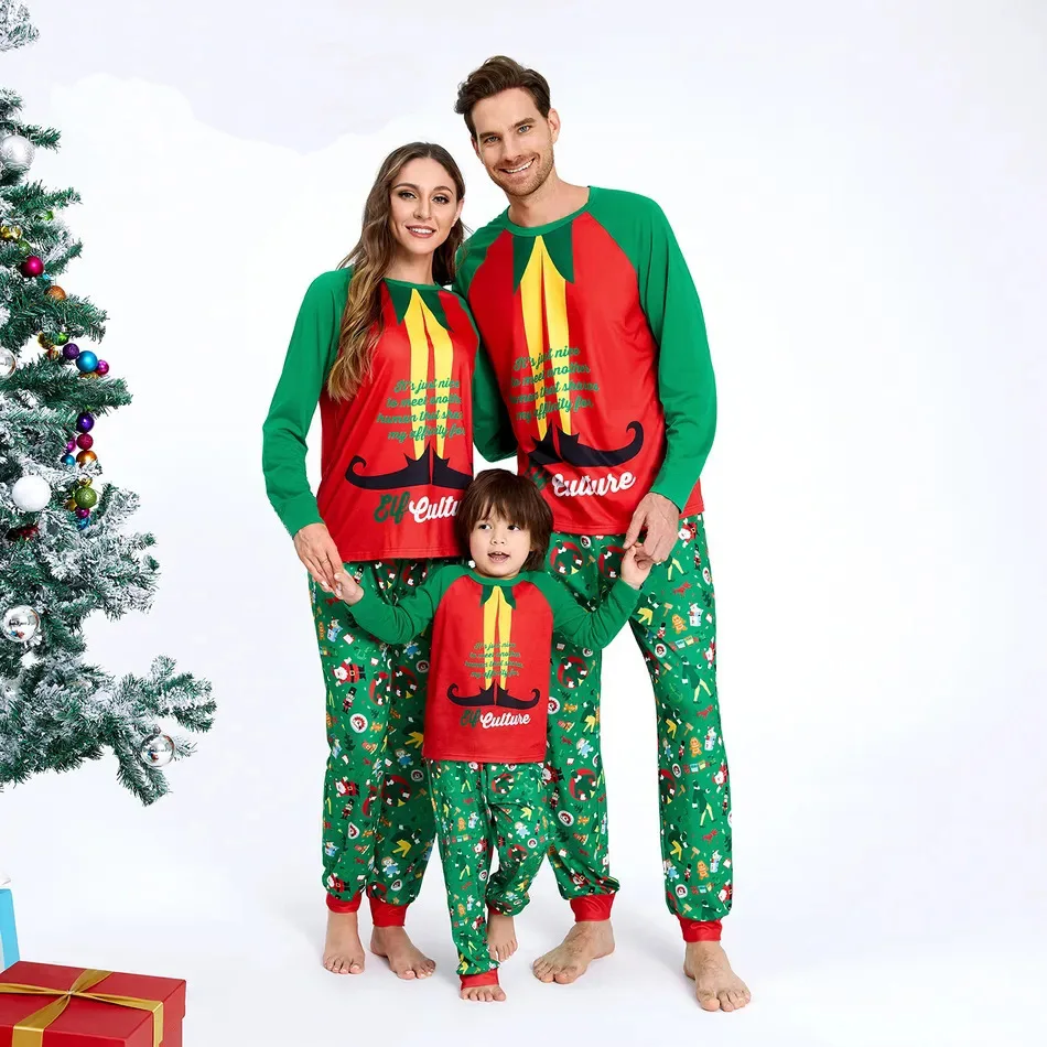 

Christmas Pajama For Family Mom Daughter Dad Son Family Matching Pajamas 2pcs Set Soft Long Sleeved Family Christmas Pajamas