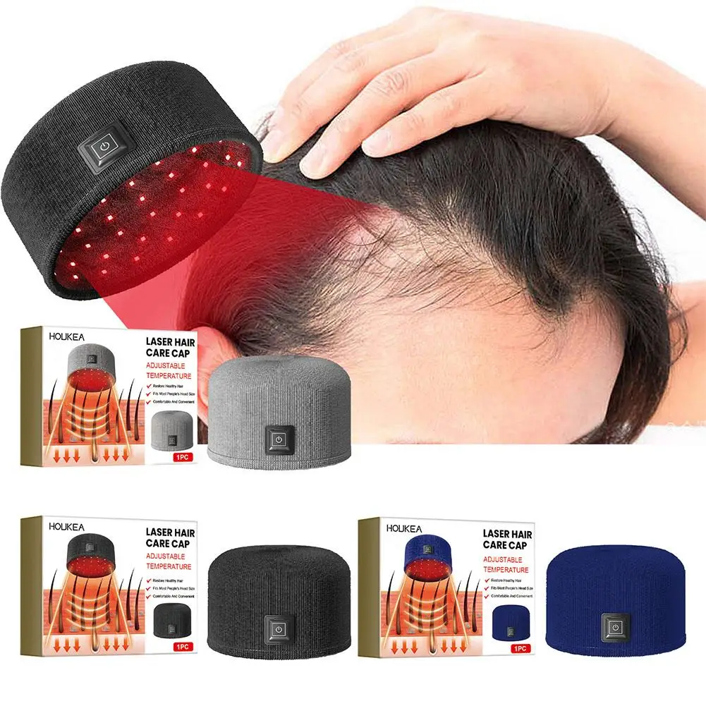 Cor pura Cap Cabelo Infravermelho, Anti-Hair Loss Improvement Loss Hat, Capacete Laser Depressi, 3 Tratamento Cor, O0N5