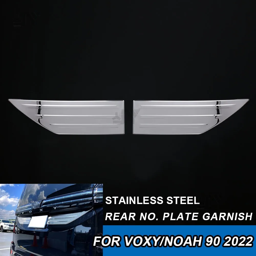 

Rear Bumper Emblem Trim Garnish Reartrunk Trim For Toyota Voxy 90 2022 Chrome Molding Sticker Styling Accessories For Voxy 2022