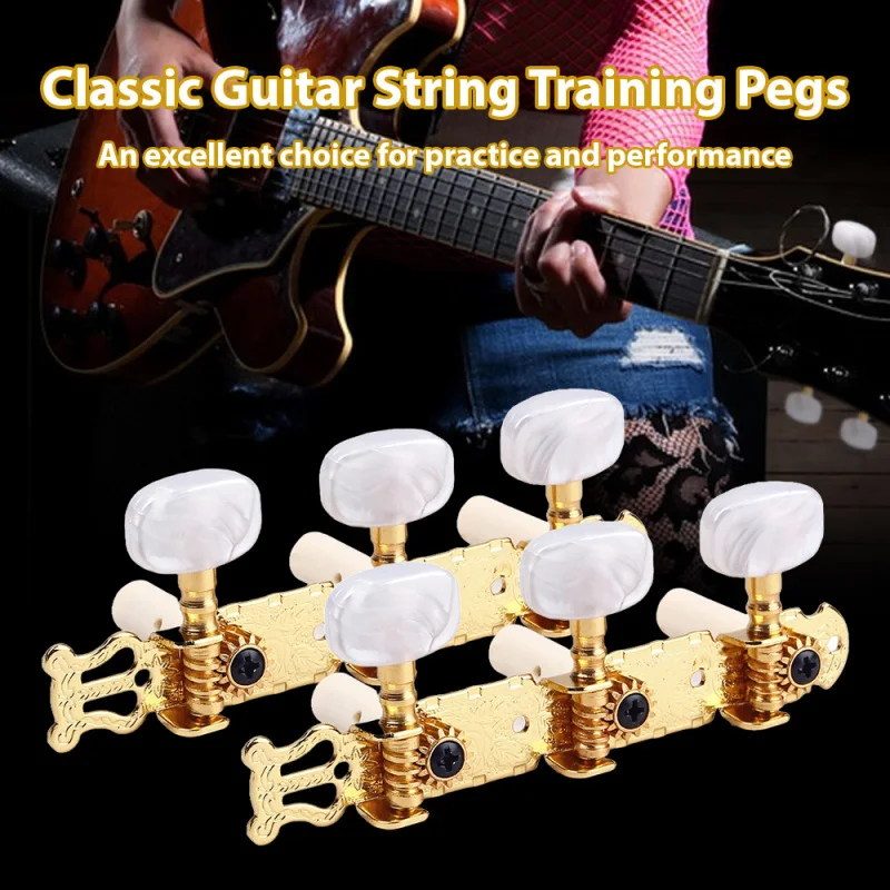 1Pair Professional Guitar Tuning Pegs Classical Guitar String Tuning Pegs Machine Guitar Accessories Left Right 3L3R Tuners Keys