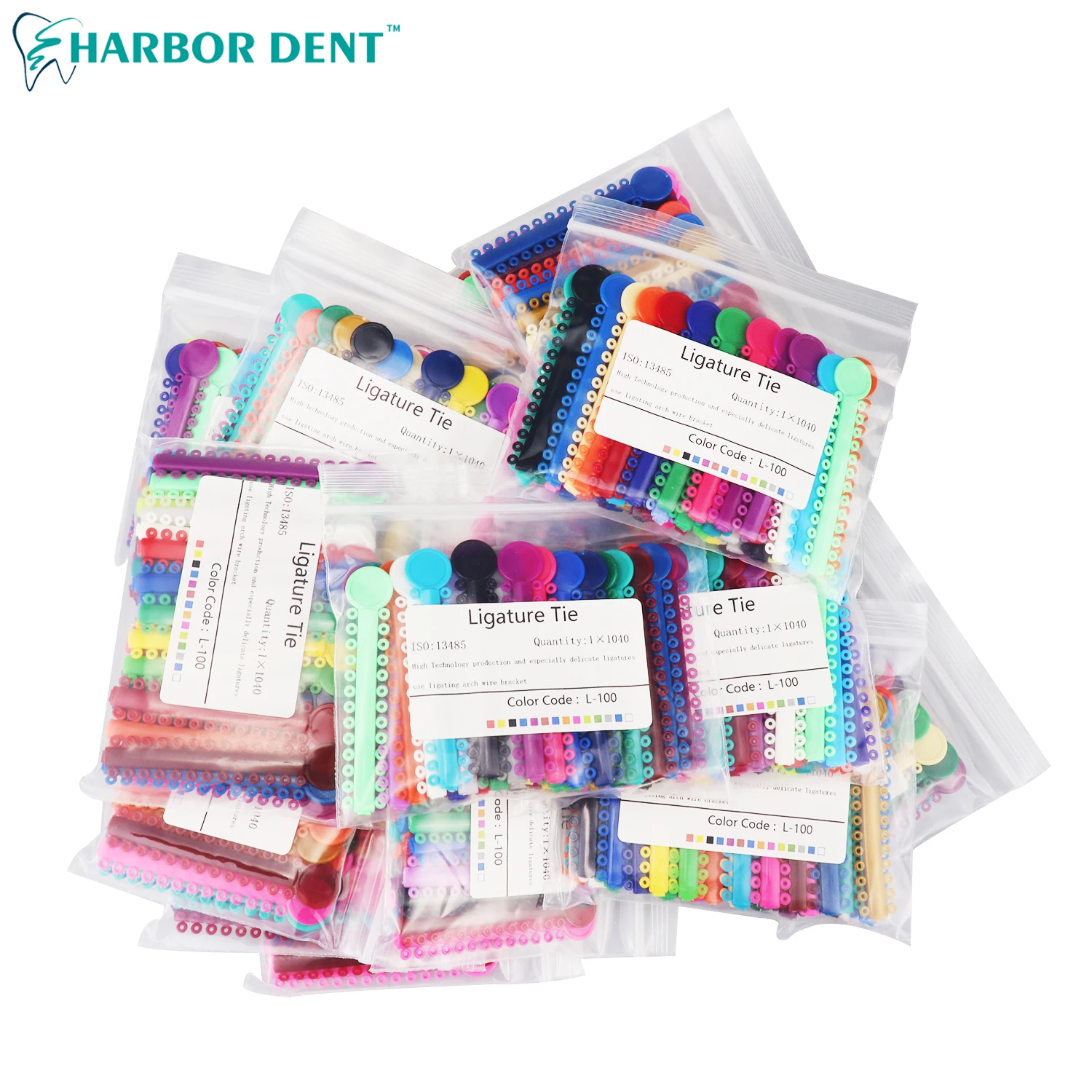 Dental Orthodontics Ligature Ties Ortho Rubber Bands Oral Dentist Tools For TeethDisposable Materials 1 Bag=1040PCS