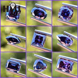 Moissanite Gemstone Imperial Purple Brilliant Heart Cut Lab Grow Diamond Charms Advanced Jewelry Making Material with GRA Report