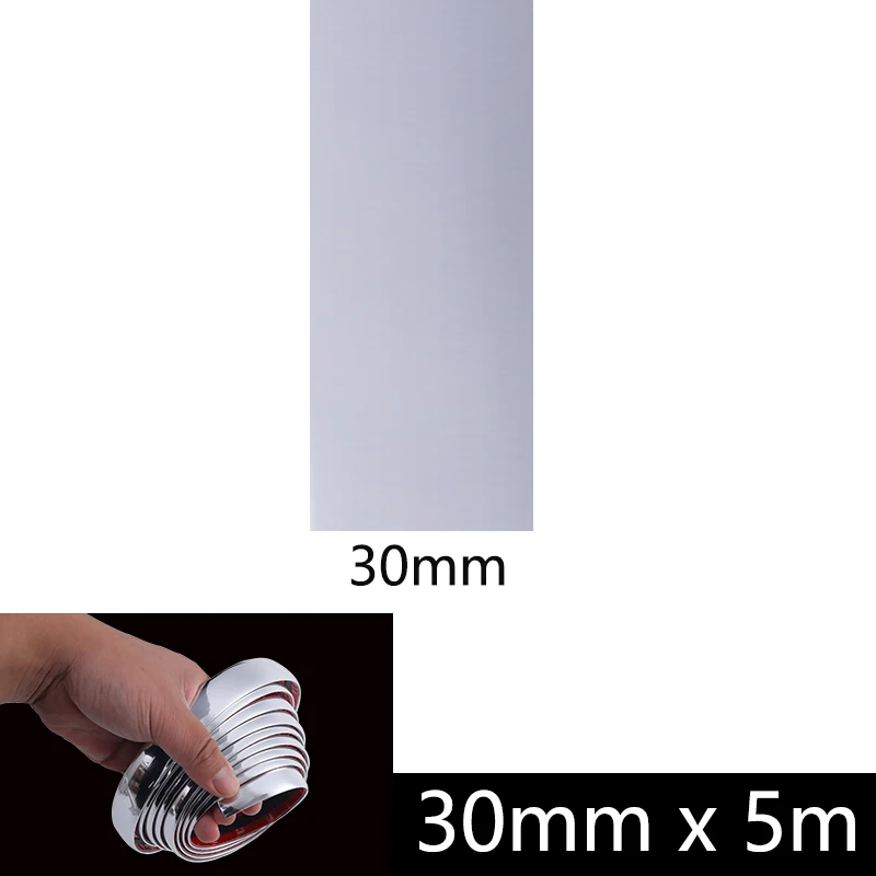 NIEEXW 3M/5M Chrom Moulding Trim Auto Tür Schutz Aufkleber Streifen Stoßstange Grill Auto Anti-Kollision Band tür Rand Schutz Platte Aufkleber 3
