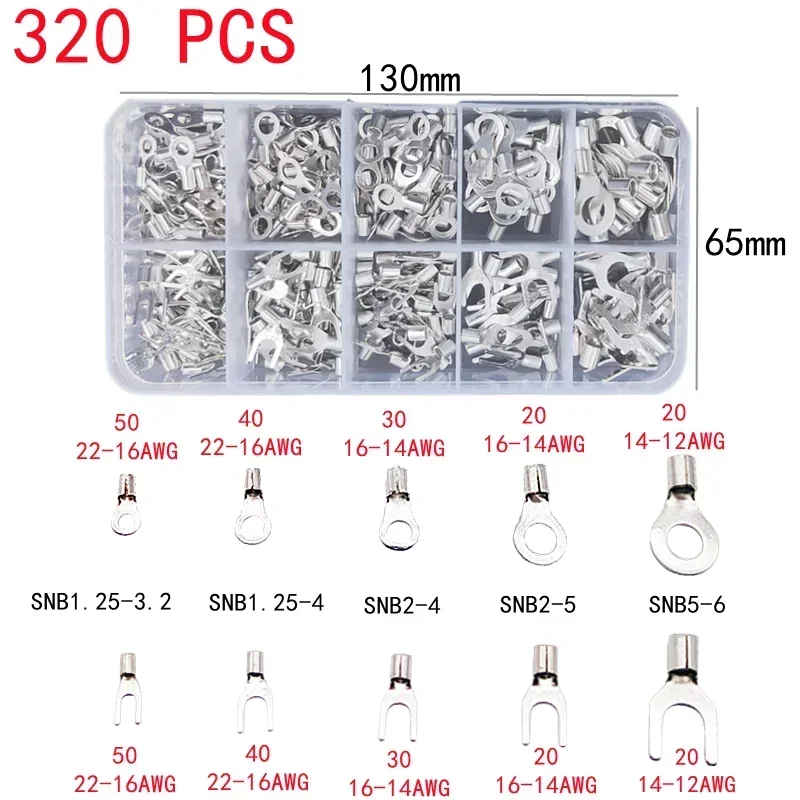 Boxed Crimp Terminal,Electrical Connector,U/O Shaped,Splicing Termination 2.8/4.8/6.3mm,Wire Connector,Cable Termination Pliers