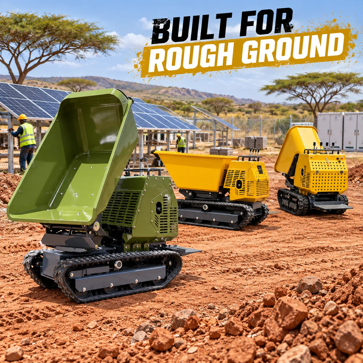 Professional Crawler Dumper with Tipping Bucket for Road Work Landscaping and Construction