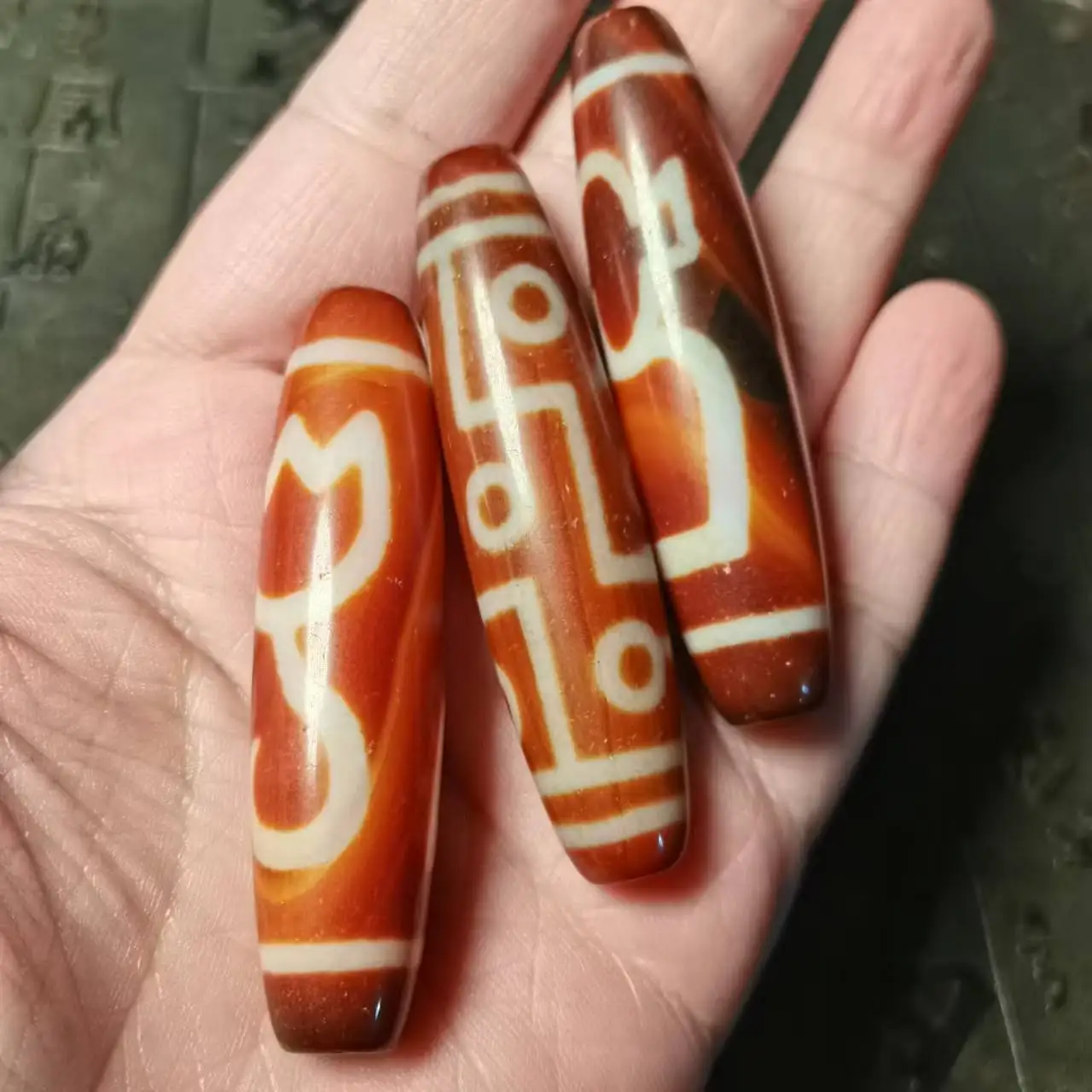 

High Quality Lotus 9 Eyes Wealth men Red Natural Agate Amulet Weathered Perfect Retro diy Dzi Bead Necklace